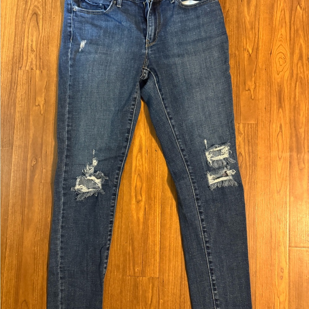 Distressed Blue Women's Jeans